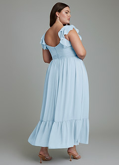 Azazie Anaya Bridesmaid Dresses Sky Blue A-Line Sweetheart Neckline Chiffon Dress image11
