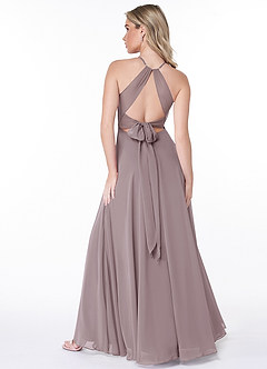 Azazie Evalleen Bridesmaid Dresses Dusk A-Line Pleated Chiffon Dress image4