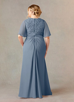 Azazie Carson Mother of the Bride Dresses Twilight A-Line V-Neck Lace Chiffon Dress image7