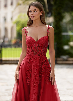 Dreamscape Rouge Robe de bal trapèze image6