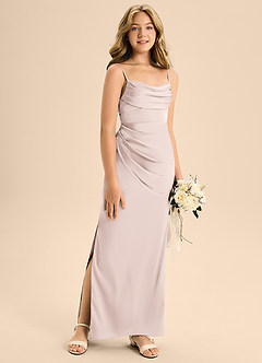 Azazie Mai Junior Blushing Pink A-Line Sweetheart Neckline Stretch Satin Dress image3