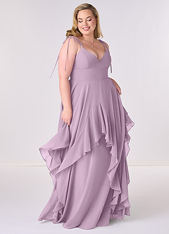 Barbie ♥ Azazie Bridesmaid Dresses Wisteria A-Line Bow Chiffon Dress image6