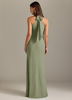 Azazie Doretta Bridesmaid Dresses Pistachio Mermaid Pleated Chiffon Dress image8