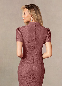 Azazie Carleannia Kleider für die Brautmutter Meerjungfrau-Linie Spitze Chiffon Kleid Wüstenrose image7