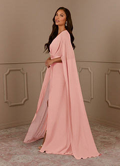 Azazie Isa Mother of the Bride Dresses Rosette A-Line V-Neck Pleated Chiffon Dress image2