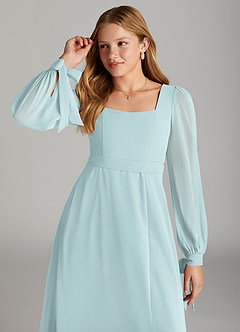 Azazie Leonia Junior Mist A-Line with Pockets Chiffon Dress image5