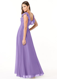Azazie Jinny Bridesmaid Dresses Tahiti A-Line Square Neckline Ruched Chiffon Dress image4
