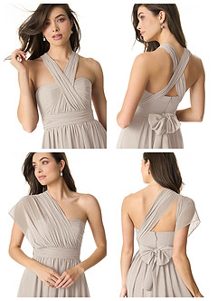 Azazie Olani Bridesmaid Dresses Frost A-Line Off the Shoulder Chiffon Convertible Dress image8