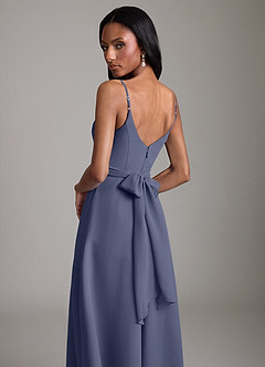 Azazie Kali Brudtärnklänningar Klä av A-Linje i Chiffong Plisserad Stormig image2