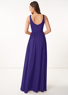 Azazie Keyla Bridesmaid Dresses Regency A-Line V-Neck Pleated Chiffon Dress image6