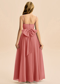 Azazie Bear Junior A라인 주름진 쉬폰 플로어 길이 주니어 신부 들러리 드레스 image2