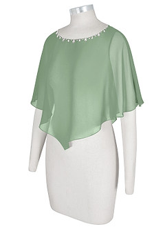 front Azazie Whilhelmina Chiffon Wrap