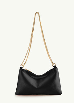 Matching Color Metallic Satin Adjustable Shoulder Bag