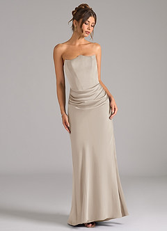 Azazie Debby Bridesmaid Dresses Frost Mermaid Strapless Stretch Satin Convertible Dress image3