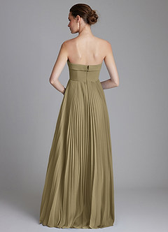 Azazie Mariana Bridesmaid Dresses Moss Green A-Line Strapless Chiffon Dress image7