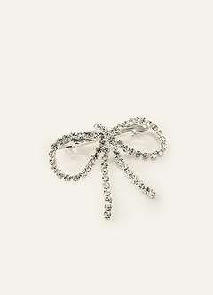 front Pince à cheveux en cristal avec nœud