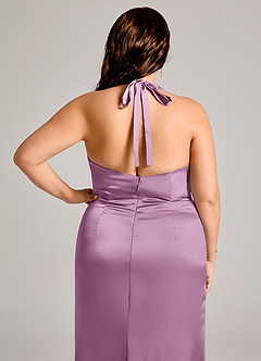 Azazie Valerie Suknie dla druhen Syrena Pofałdowany Satyna elastyczna Do ziemi Sukienka image8