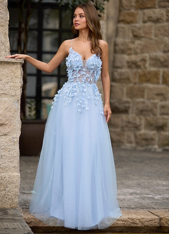 Seraphic Blue A-line Prom Dress image3