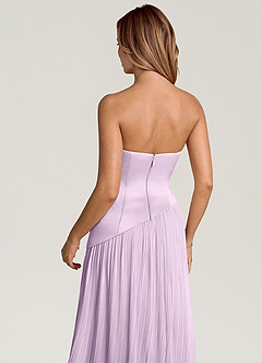 Azazie Tierney Bridesmaid Dresses Frosted Lilac A-Line Strapless Chiffon Convertible Dress image5