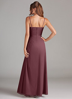Azazie Aliani Bridesmaid Dresses Sangria Sheath Strapless Chiffon Convertible Dress image3