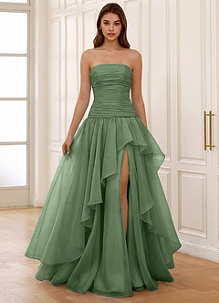 Ocavivien Sage Tulle Prom Dress image3