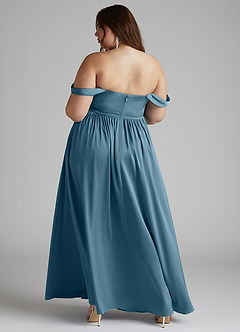 Azazie Morana Final Sale Bermuda A-Line Off the Shoulder Stretch Satin Convertible Dress image14
