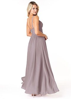 Azazie Chanel Bridesmaid Dresses Dusk A-Line Pleated Chiffon Dress image5