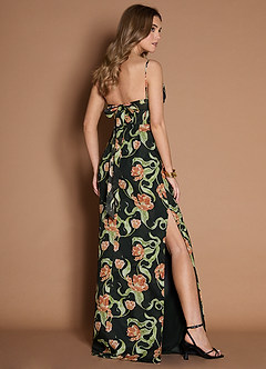 Stephanie Black Multi Maxi Dress image4