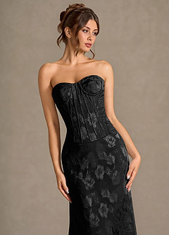 Mireya Black Corset Two-Piece Prom Dress image5