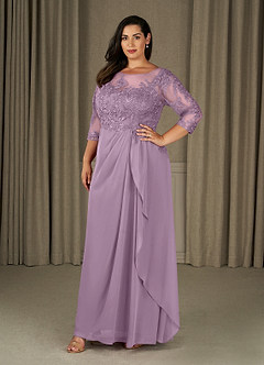 Azazie Calanthe Mother of the Bride Dresses Wisteria A-Line Scoop Chiffon Dress image6