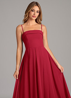Azazie Lucienne Bridesmaid Dresses Scarlet A-Line Strapless Chiffon Convertible Dress image7