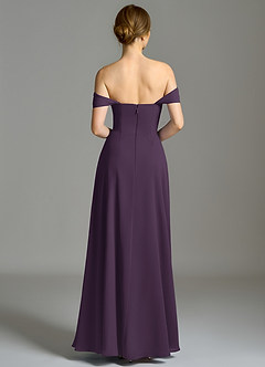 Azazie Oasis Bridesmaid Dresses Plum A-Line with Pockets Chiffon Dress image8