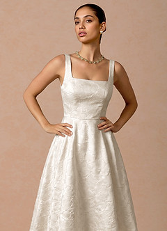 Effie French White Midi Dress image4