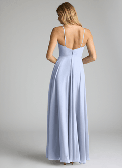 Azazie Akita Bridesmaid Dresses Ice A-Line Chiffon Dress image4