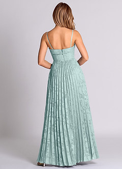 Azazie Mariana Bridesmaid Dresses Mist A-Line Strapless Floral Burnout Convertible Dress image8