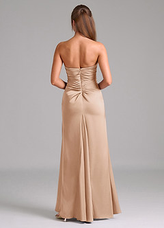 Azazie Lucille Bridesmaid Dresses English Rose Mermaid Strapless Stretch Satin Convertible Dress image2