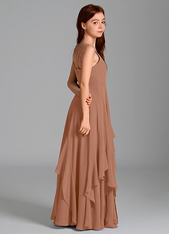 Azazie Karan Junior Bronzer A-Line Chiffon Dress image6