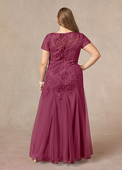 Azazie Laurie Mother of the Bride Dresses Mulberry Mermaid Scoop Sequins Tulle Dress image10