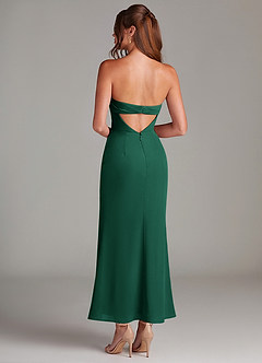 Azazie Leonis Bridesmaid Dresses Emerald Mermaid Strapless Chiffon Convertible Dress image5