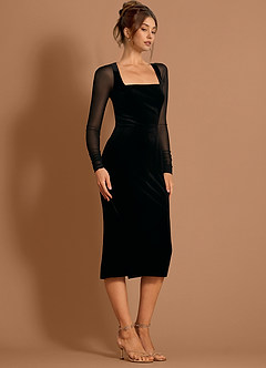 Morwenna Black Midi Dress image4