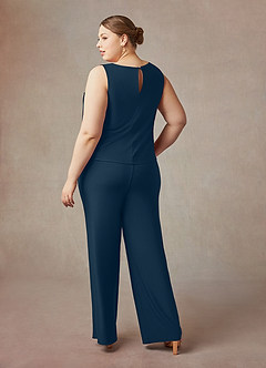 Azazie Mamrie Abiti per la Madre della Sposa Abito Tuta Pantaloni in Pizzo Dark Navy Nettuno image14