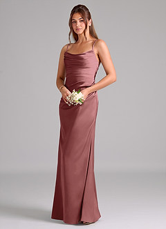 Azazie Lucille Bridesmaid Dresses Amethyst Mermaid Strapless Stretch Satin Convertible Dress image3