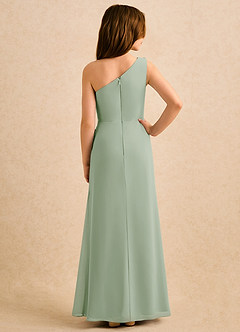 Azazie Sophie Girls Formal Blomsterpigekjoler Skede Én skulder Chiffon Gulv-længde Kjole image3