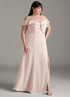 Azazie Sophie Final Sale Rose Petal A-Line Off the Shoulder Chiffon Convertible Dress image10