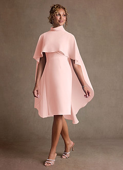 Azazie Irna Klänningar till brudens mor Klä Kolumn i Chiffong Rodnande Rosa image3