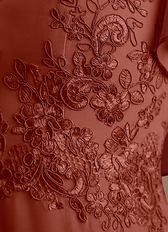 Azazie Frieda Mother of the Bride Dresses Auburn A-Line Applique Chiffon Dress image6