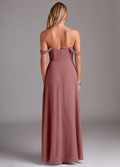Azazie Aaron Final Sale Desert Rose A-Line Off the Shoulder Chiffon Convertible Dress image3