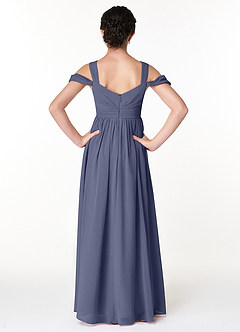 Azazie Lianne Junior Stormy A-Line Off the Shoulder Chiffon Dress image2