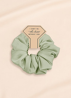 front Matching Color Bridesmaid Stretch Satin Over Size Scrunchies