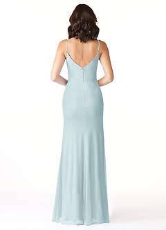 Azazie Deandra Bridesmaid Dresses Mist Mermaid Pleated Mesh Dress image2